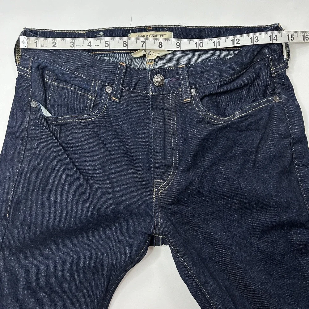 Levi's Made & Crafted Tack Slim Jeans Men's 30 Selvedge Denim Dark Mid Rise
